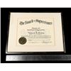 Image 12 : FERRIS BUELLER'S DAY OFF (1986) - Edward Rooney's (Jeffrey Jones) Certificate of Appreciation and Pl