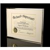 Image 7 : FERRIS BUELLER'S DAY OFF (1986) - Edward Rooney's (Jeffrey Jones) Certificate of Appreciation and Pl