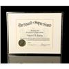 Image 9 : FERRIS BUELLER'S DAY OFF (1986) - Edward Rooney's (Jeffrey Jones) Certificate of Appreciation and Pl