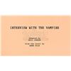 Image 2 : INTERVIEW WITH THE VAMPIRE: THE VAMPIRE CHRONICLES (1994) - Production-Used Script