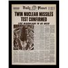 Image 1 : SUPERMAN (1978) - Daily Planet "Twin Nuclear Missiles Test Confirmed" Newspaper Front Page