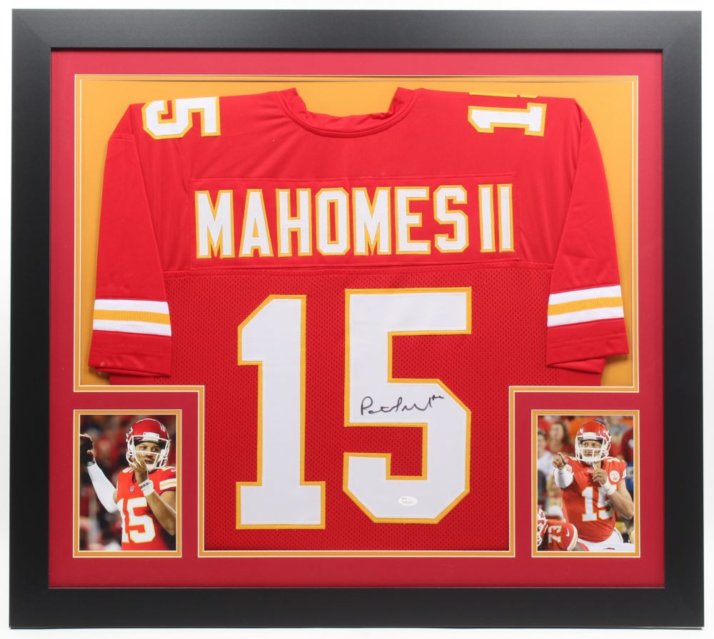 patrick mahomes autographed jersey framed