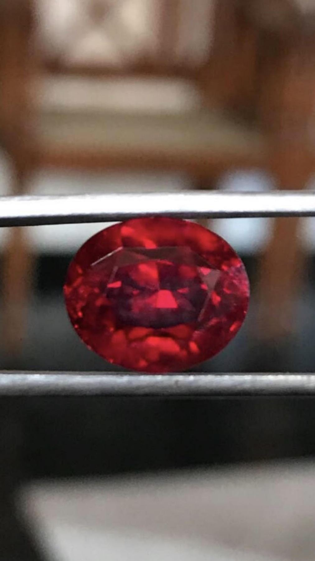 Natural Untreated Vivid Red Ruby 6.63 Cts - Loupe Clean