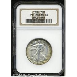 1920[50C] MS66 NGC.