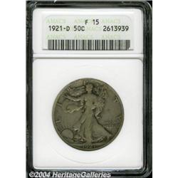 1921-D[50C] Fine 15 ANACS.