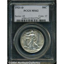 1921-D[50C] MS62 PCGS.