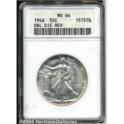 1946[50C] Doubled Die MS64 ANACS.