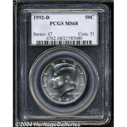 1992-D[50C] MS68 PCGS.