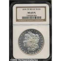 1878 7TF[S$1] Reverse of 1878 MS65 Prooflike NGC.