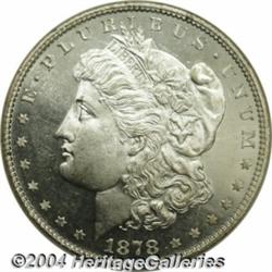 1878 7TF[S$1] Reverse of 1878 MS65 Deep Mirror Prooflike NGC.