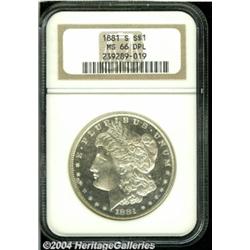 1881-S[S$1] MS66 Deep Mirror Prooflike NGC.