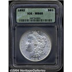 1892[S$1] MS65 ICG.