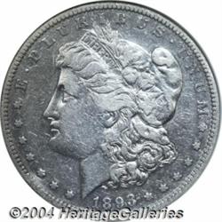 1893-S[S$1]--Damaged, Cleaned--ANACS. VF Details, Net Fine 12.