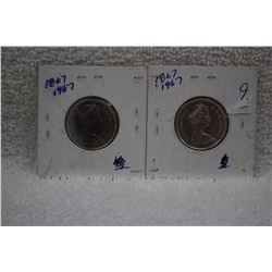Canada Twenty-five Cent Coins (2)