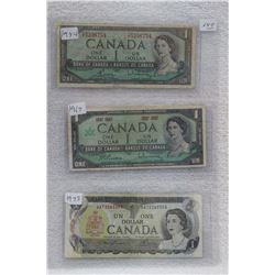 Canada Dollar Bills (3)