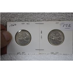 Canada Twenty-five Cent Coins (2)