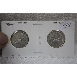 Canada Twenty-five Cent Coins (2)