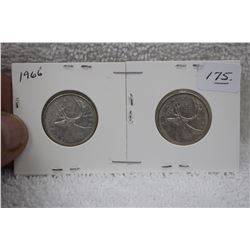 Canada Twenty-five Cent Coins (2)