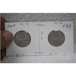 Canada Twenty-five Cent Coins (2)