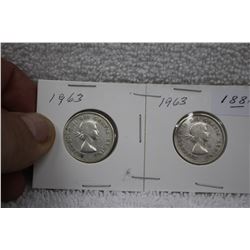 Canada Twenty-five Cent Coins (2)