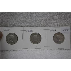 Canada Twenty-five Cent Coins (3)