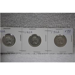 Canada Twenty-five Cent Coins (3)