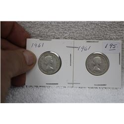 Canada Twenty-five Cent Coins (2)