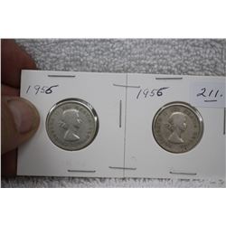 Canada Twenty-five Cent Coins (2)