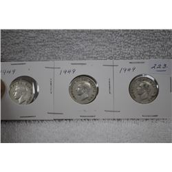 Canada Twenty-five Cent Coins (3)