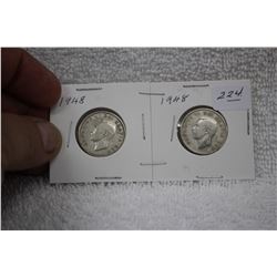 Canada Twenty-five Cent Coins (2)