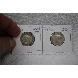 Canada Twenty-five Cent Coins (2)