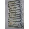 Image 1 : Canada One Dollar Bills (10)