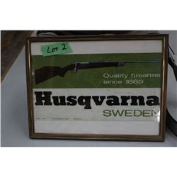 Sako Framed Ad, Husqvarna Poster Ad