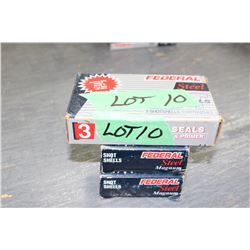 3 Boxes of Steel Shot Magnum Shot Shells - 12 ga, 2 3/4