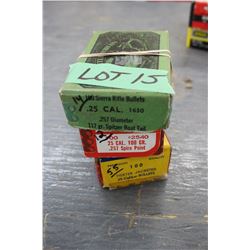 81 - 25 cal. Bullets - 257
