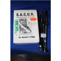 Hunters Edge Gun Rack & 2 Scopes