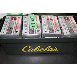 4 Boxes of 12 ga. 2 3/4" #4 Shot - In a Cabelas Ammo Case