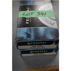 2 Boxes of Federal 308 Win 180 gr. Soft Point Factory Ammo