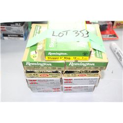 9 Boxes of Remington, CIL & Winchester 12 ga. 3" Slugs