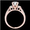 Image 2 : 1.5 CTW H-SI/I Certified Diamond 3 Stone Solitaire Ring 10K Rose Gold - REF-172T8M - 35404