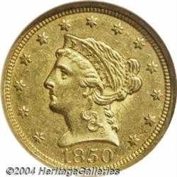 1850-C[$2 1/2] MS61 NGC.