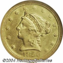 1850-O[$2 1/2] AU58 NGC.