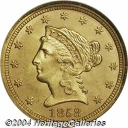1858[$2 1/2] MS63 NGC.