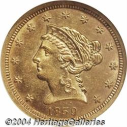 1859-S[$2 1/2] AU58 NGC.