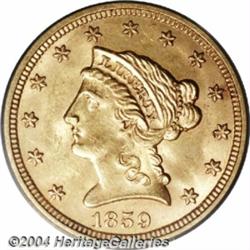 1859-S[$2 1/2] MS63 PCGS.