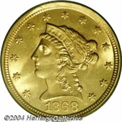 1868-S[$2 1/2] MS63 PCGS.