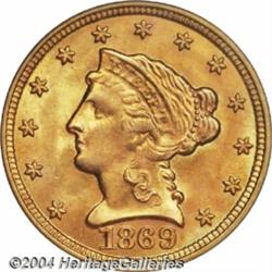 1869-S[$2 1/2] MS66 PCGS.