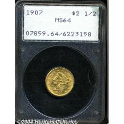 1907[$2 1/2] MS64 PCGS.