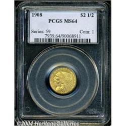 1908[$2 1/2] MS64 PCGS.