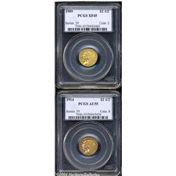 1909[$2 1/2] XF45 PCGS,